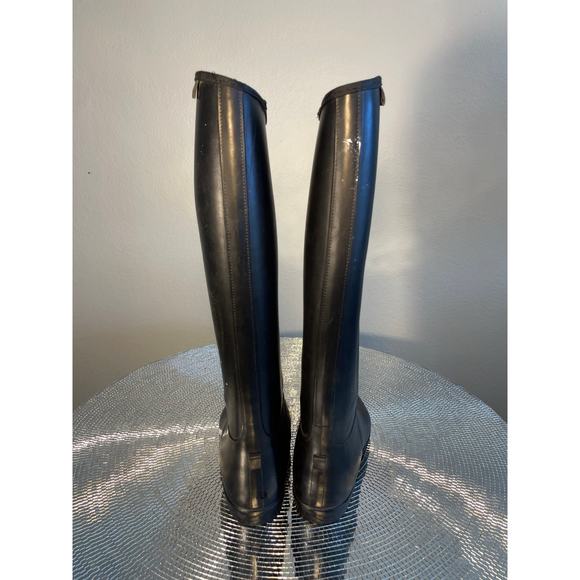 size 8 Dublin Equestrian Riding Boots High Black PVC Insulated Pull-On - Picture 11 of 13
